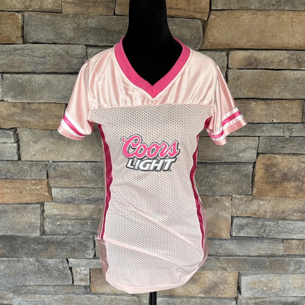 Coors Light Pink Mesh Jersey Top